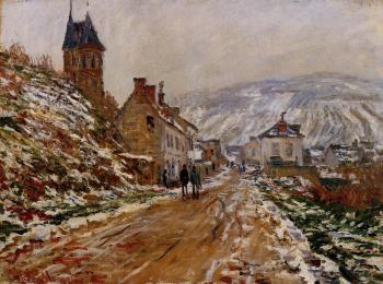 尅勞德 莫奈 The Road in Vetheuil in Winter